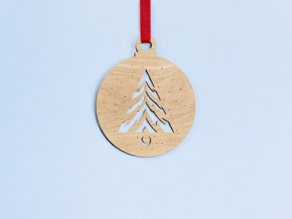 MDF Christmas Bauble Tree Cutout