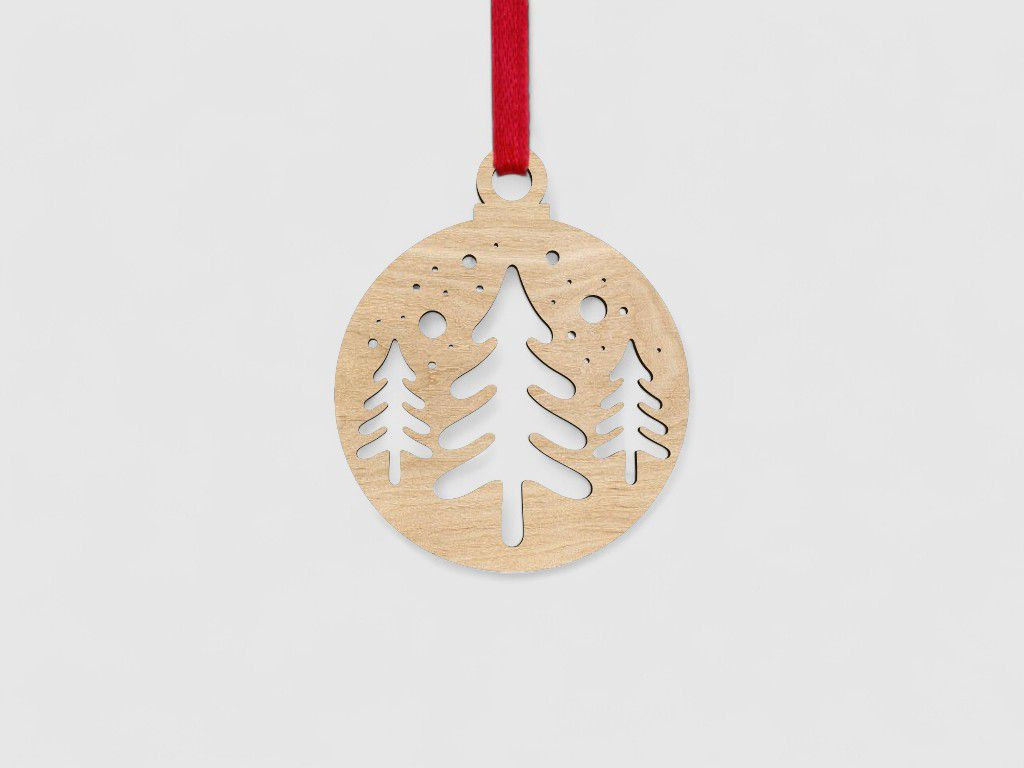 MDF Christmas Tree Ornament Cutout