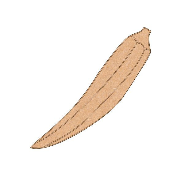 MDF Lady Finger (Okra) Cutout